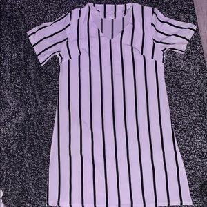 Black and white stripped dress